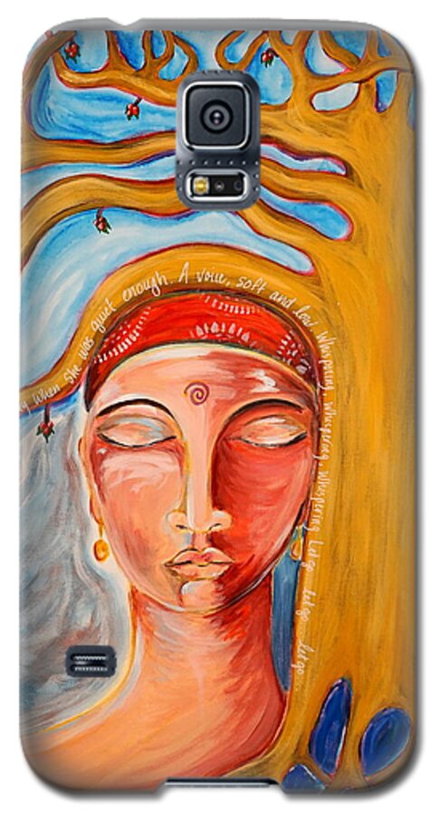 Abstract Galaxy S5 Case featuring the painting Under the Bodhi Tree by Theresa Marie Johnson