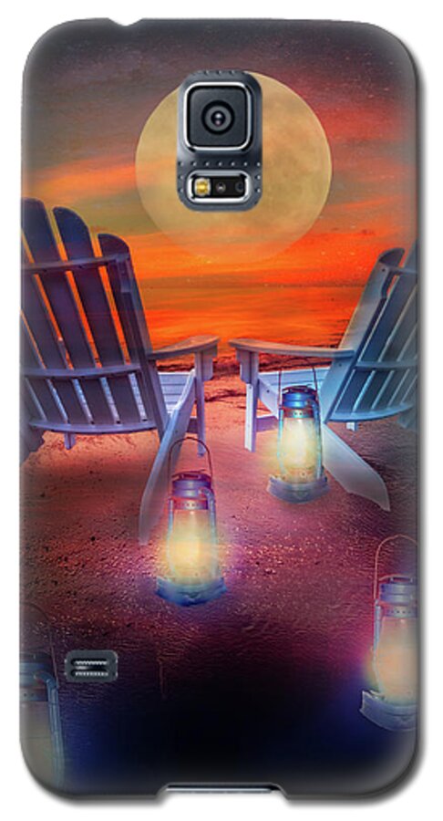 Clouds Galaxy S5 Case featuring the photograph Under the Moon by Debra and Dave Vanderlaan