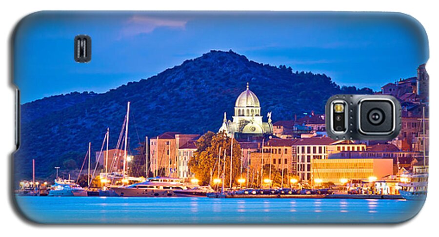 Unesco Galaxy S5 Case featuring the photograph UNESCO town of Sibenik blue hour view by Brch Photography