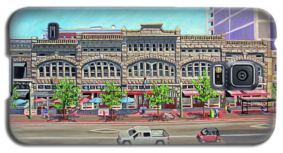 Boise Galaxy S5 Case featuring the painting Union Block Building - Boise by Kevin Hughes