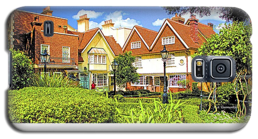 United Kingdom Galaxy S5 Case featuring the photograph United Kingdom Buildings, EPCOT, Walt Disney World by A Macarthur Gurmankin