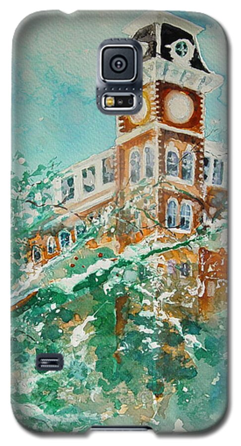 Architecture Galaxy S5 Case featuring the painting Ice On Old Main 1 by Robin Miller-Bookhout