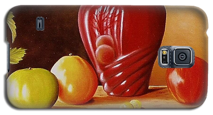 Still Life Galaxy S5 Case featuring the painting Urn an apple by Gene Gregory