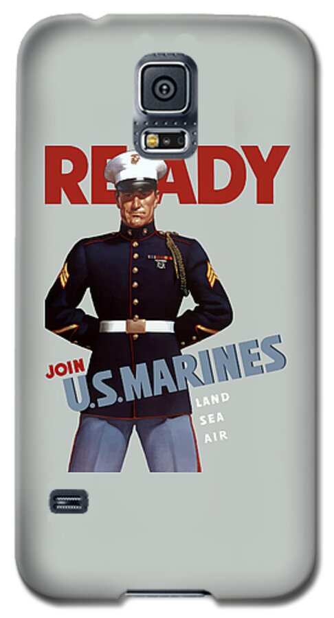 Marine Recruiting Galaxy S5 Case featuring the painting US Marines - Ready by War Is Hell Store