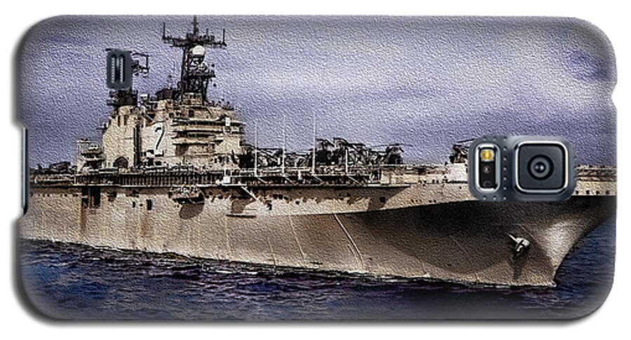 Ship Galaxy S5 Case featuring the photograph USS Iwo Jima LPH2 by Reynaldo Williams