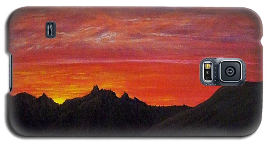 Sunset Galaxy S5 Case featuring the painting Utah Sunset by Michael Cuozzo