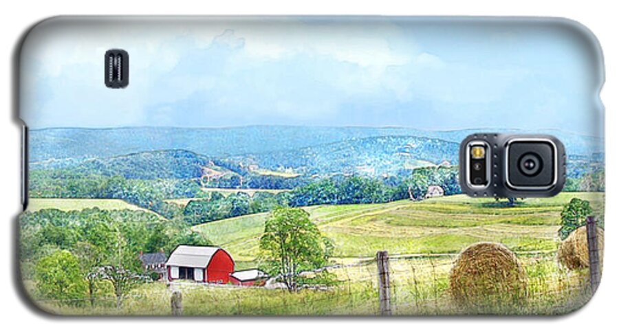 Valley Galaxy S5 Case featuring the photograph Valley Farm by Frances Miller