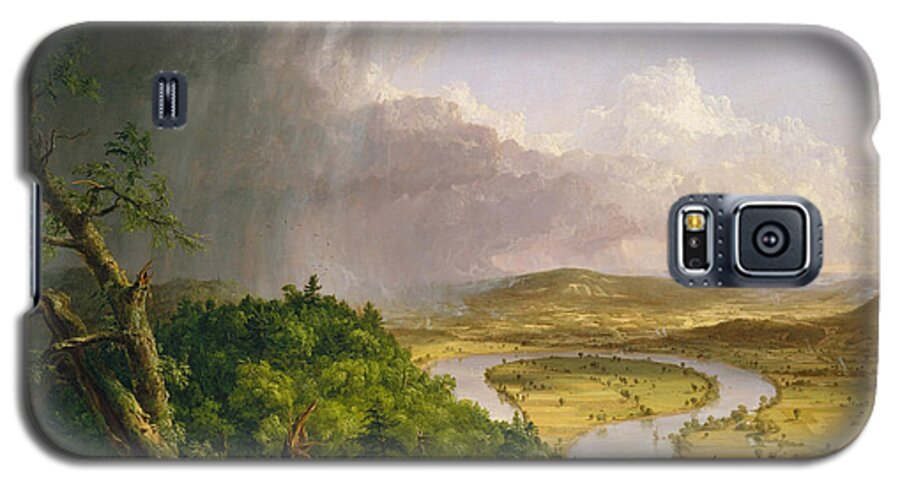 Thomas Cole Galaxy S5 Case featuring the painting View from Mount Holyoke Northampton Massachusetts after a Thunderstorm. The Oxbow by Thomas Cole