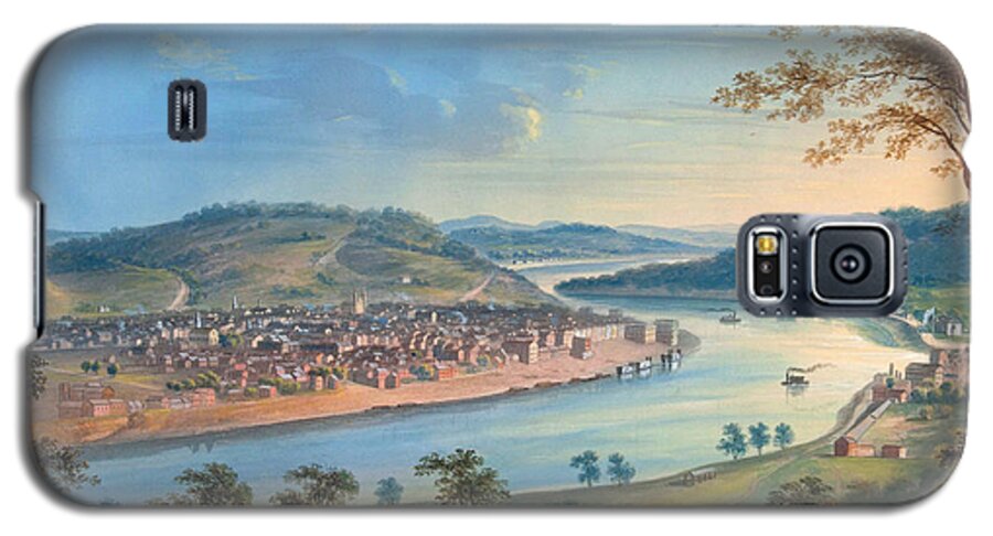 John Caspar Wild Galaxy S5 Case featuring the painting View of Cincinnati From Covington by John Caspar Wild