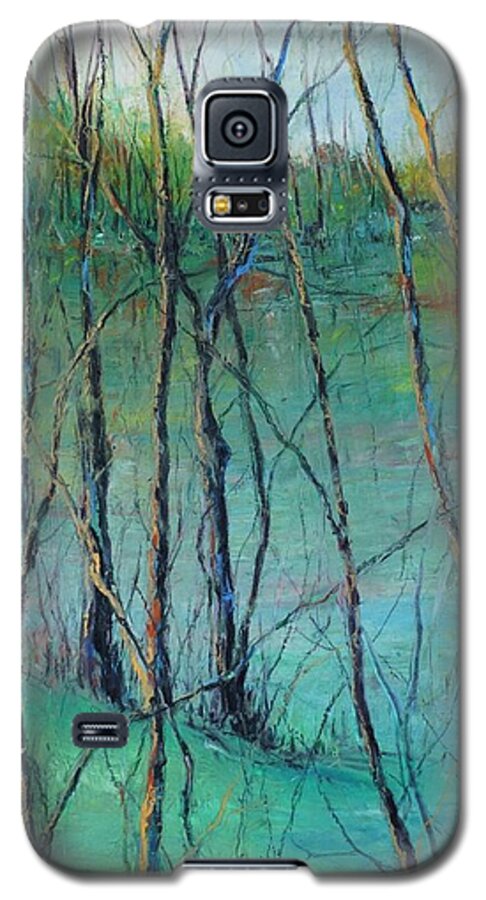 Trees Galaxy S5 Case featuring the painting View of Nature's Canvas by Robin Miller-Bookhout
