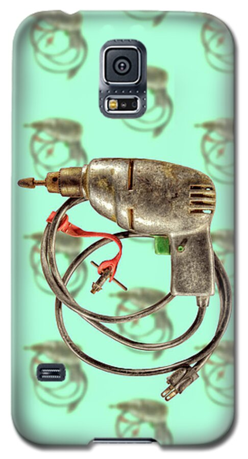 Antique Galaxy S5 Case featuring the photograph Vintage Drill Motor Green Trigger Pattern by YoPedro