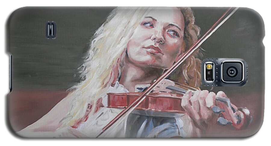 Female Galaxy S5 Case featuring the painting Violin Solo by John Neeve