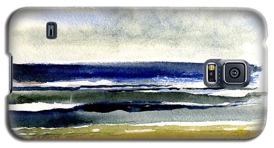 Virginia Beach Galaxy S5 Case featuring the painting Virginia Beach After the Storm by Paul Gaj