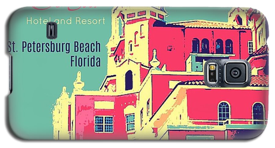 St Pete Galaxy S5 Case featuring the digital art Visit the Don CeSar by Valerie Reeves