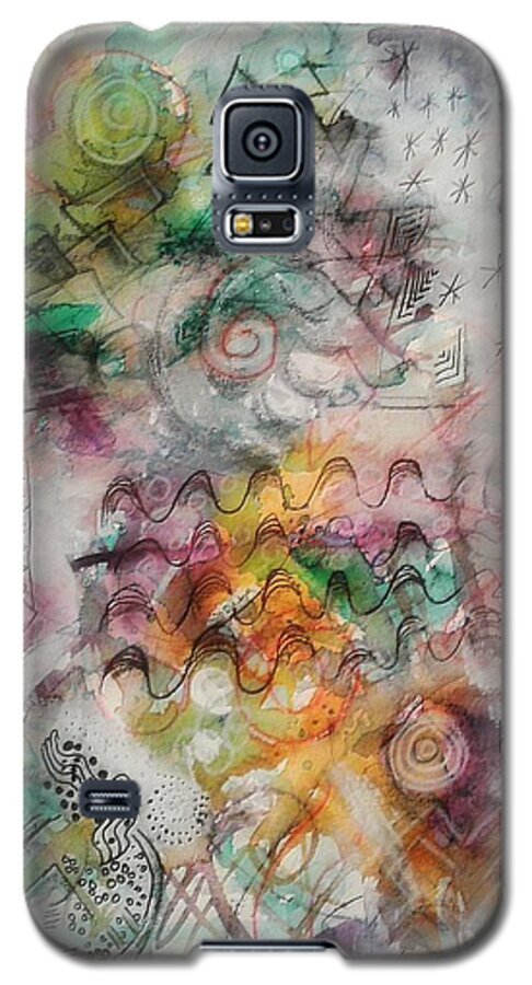 Language Galaxy S5 Case featuring the mixed media Visual Language by Mimulux Patricia No