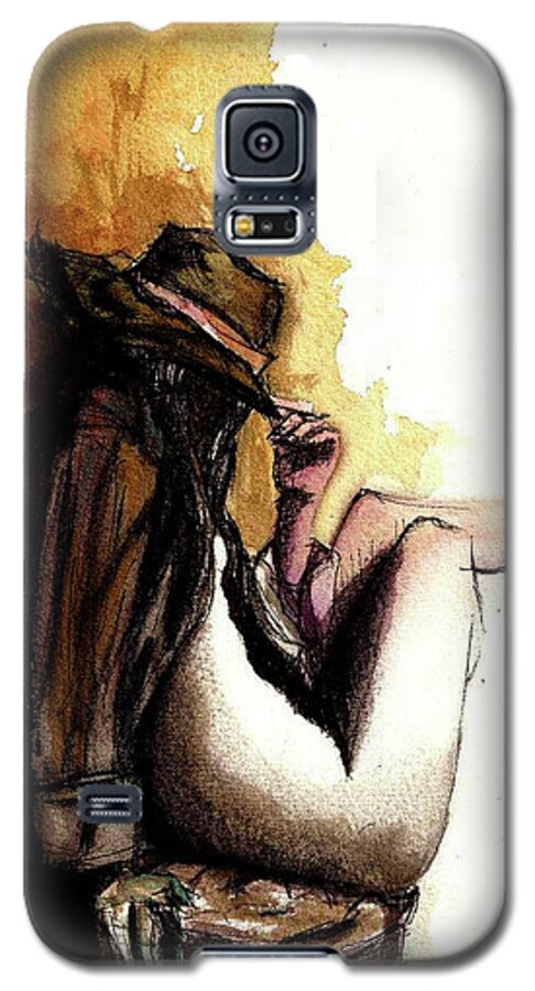 Acrylic Painting Galaxy S5 Case featuring the painting Waiting by Carlos Paredes Grogan