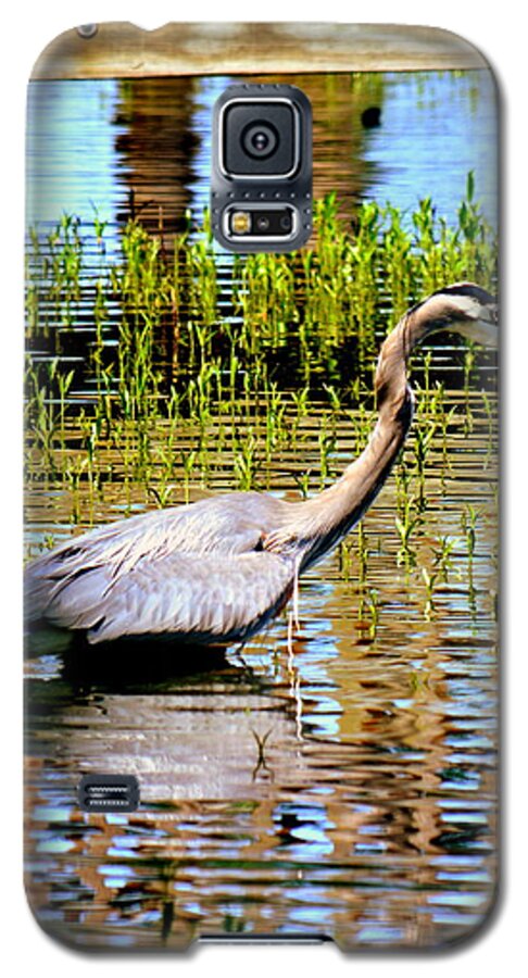 Heron Galaxy S5 Case featuring the photograph Waiting For Dinner by Lisa Wooten