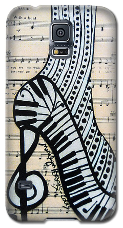 Shoe Galaxy S5 Case featuring the painting Walk On By by Marilyn Brooks