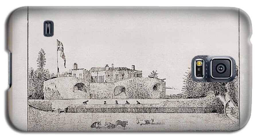 Walmer Castle Kent Galaxy S5 Case featuring the drawing Walmer Castle Kent by Donna L Munro