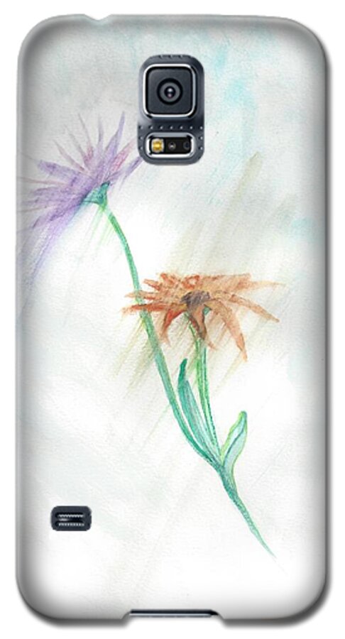 Flowers Galaxy S5 Case featuring the painting Washing Away by Judy Hall-Folde