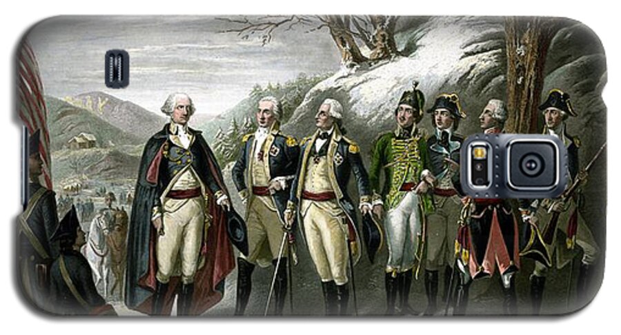 George Washington Galaxy S5 Case featuring the painting Washington and His Generals by War Is Hell Store