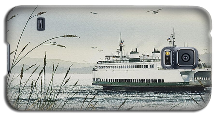 Ferry Galaxy S5 Case featuring the painting Washington State Ferry by James Williamson