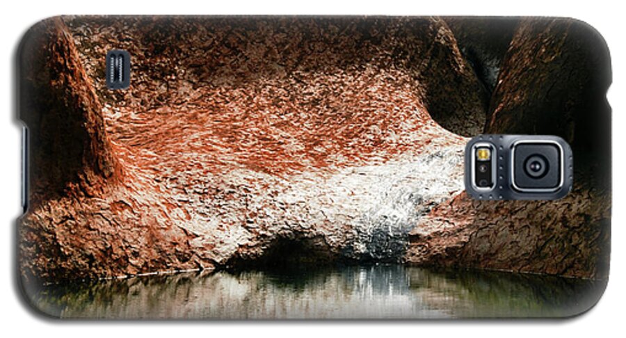 Raw And Untouched Northern Territory Series By Lexa Harpell Galaxy S5 Case featuring the photograph Waterhole, Uluru - Central Australia by Lexa Harpell