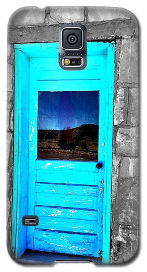 Door Galaxy S5 Case featuring the photograph Weathered Blue by Brad Hodges