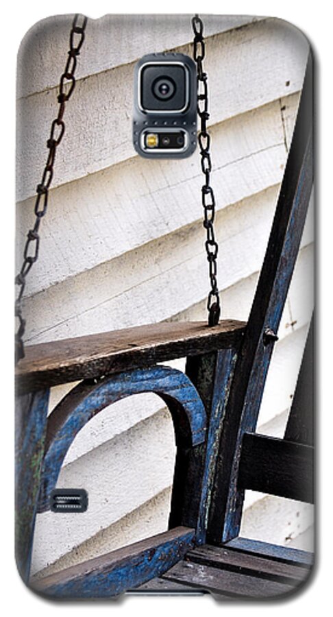 Porch Swing Galaxy S5 Case featuring the photograph Weathered Porch Swing by Debbie Karnes