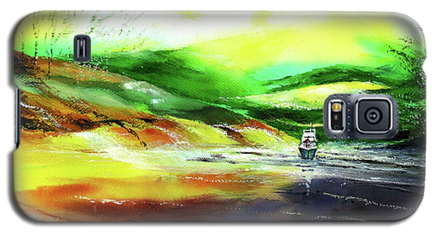 Nature Galaxy S5 Case featuring the painting Welcome Back by Anil Nene