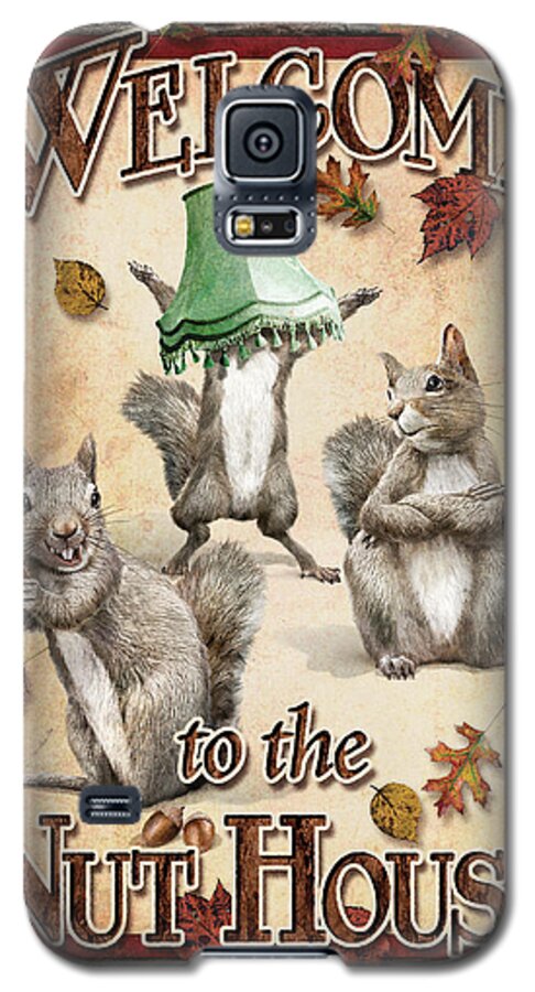 Wildlife Galaxy S5 Case featuring the painting Welcome To The Nut House by JQ Licensing