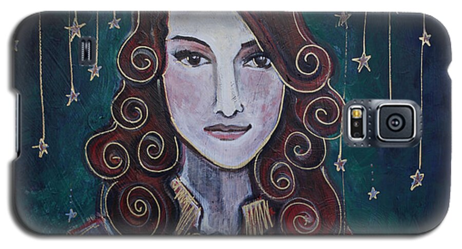 Brandi Carlile Galaxy S5 Case featuring the painting When The Stars Fall for Brandi Carlile by Laurie Maves ART