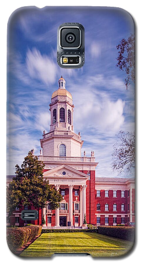 Waco Galaxy S5 Case featuring the photograph Whimsical Clouds Behind Pat Neff Hall - Baylor University - Waco Texas by Silvio Ligutti