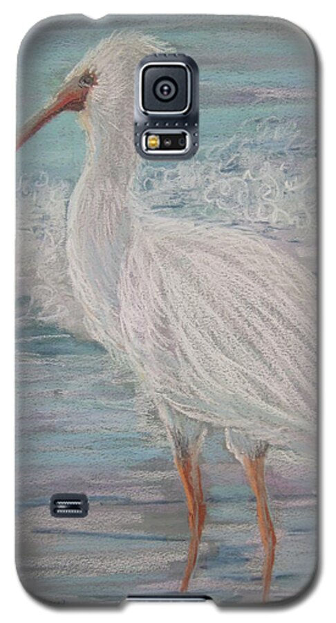 White Ibis Galaxy S5 Case featuring the painting White Ibis at Dusk by Sandra Strohschein