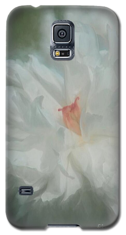 Peony Galaxy S5 Case featuring the photograph White Peony by Benanne Stiens