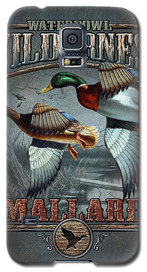 Bruce Miller Galaxy S5 Case featuring the painting Wilderness mallard by JQ Licensing