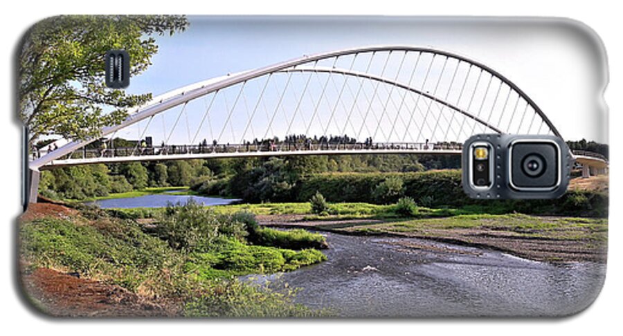 Oregon Galaxy S5 Case featuring the photograph Willamette Pedestrian Bridge by Lora Fisher