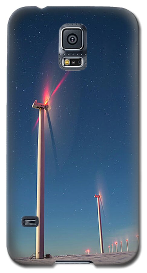 Night Galaxy S5 Case featuring the photograph Wind Power by Cat Connor