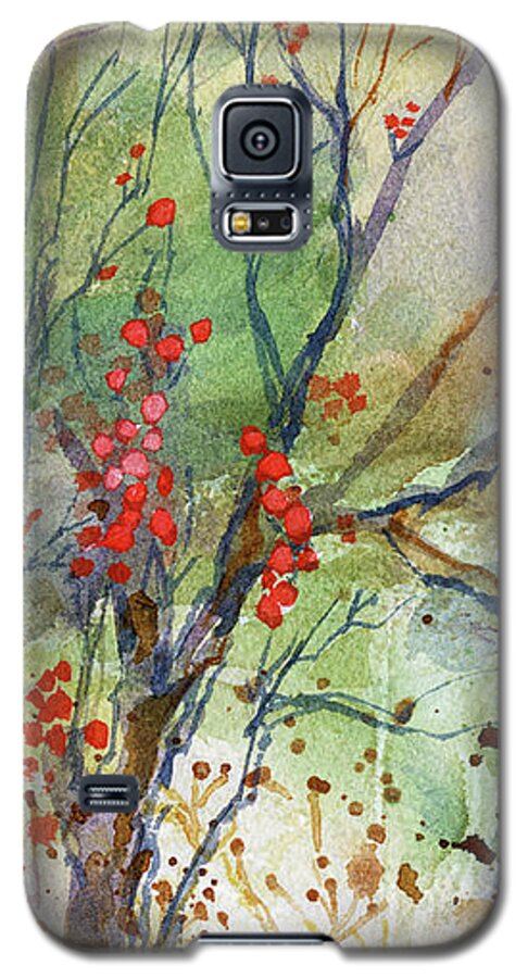 Garden Gate Galaxy S5 Case featuring the painting Winter berries by Garden Gate magazine