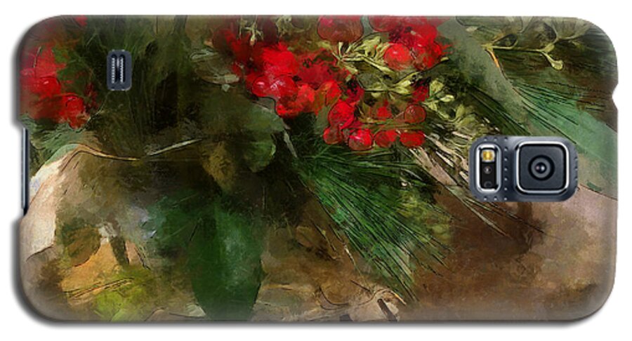 Flowers Galaxy S5 Case featuring the photograph Winter Flowers in Glass Vase by Claire Bull