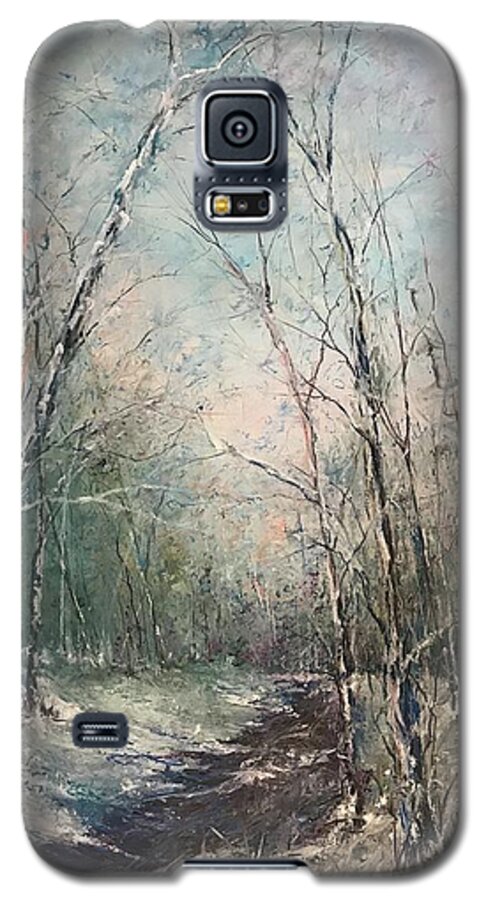 Oil Pastel Galaxy S5 Case featuring the painting Winter Sojourn by Robin Miller-Bookhout