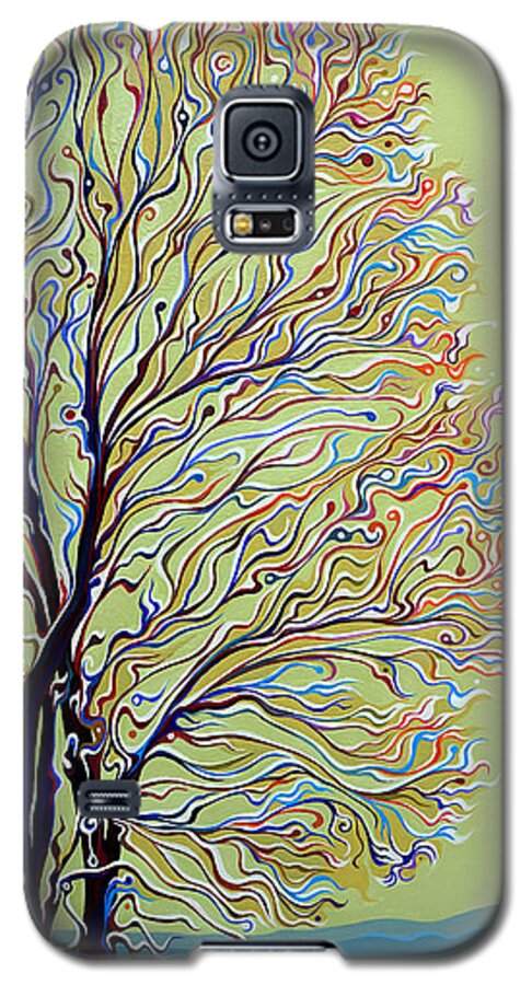 Winter Galaxy S5 Case featuring the painting WinterTainment Tree by Amy Ferrari