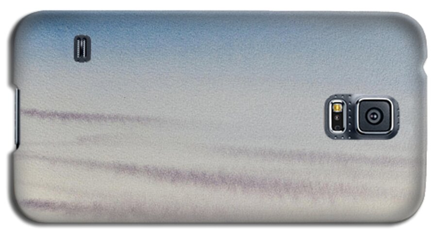 Beach Galaxy S5 Case featuring the painting Wisps of clouds at sunset over a calm bay by Dorothy Darden