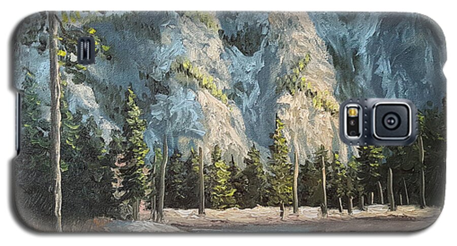 Yosemite Galaxy S5 Case featuring the painting Within Yosemite by Sharon Casavant