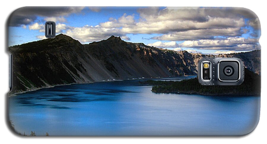 Rick Bures Galaxy S5 Case featuring the photograph Wizard Island Stormy Sky- Crater Lake by Rick Bures