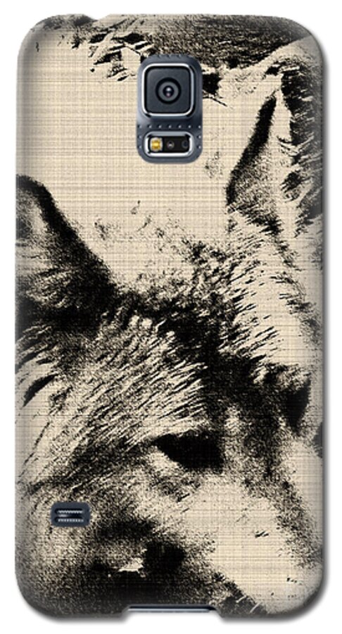 Wolf Lite Design Art Galaxy S5 Case featuring the digital art Wolf Lite by Debra   Vatalaro