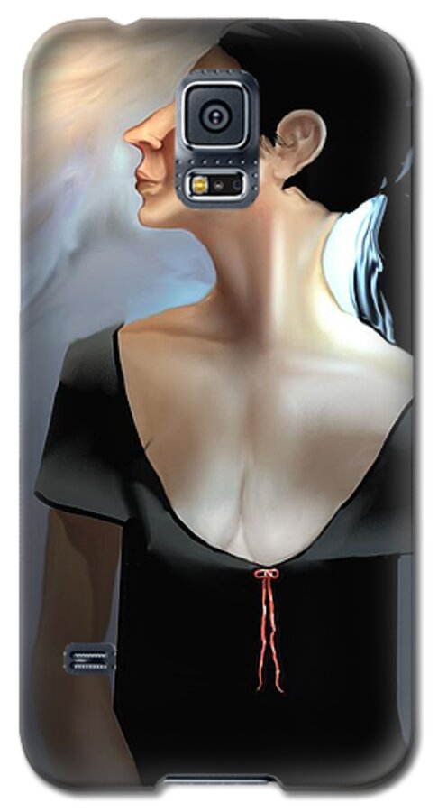 Female Galaxy S5 Case featuring the digital art Woman in Black by Kerry Beverly