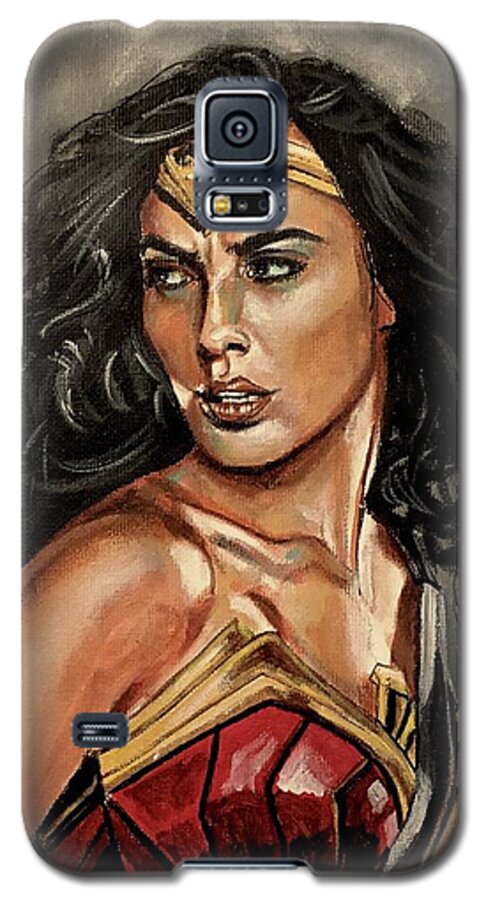 Wonder Woman Galaxy S5 Case featuring the painting Wonder Woman by Joel Tesch