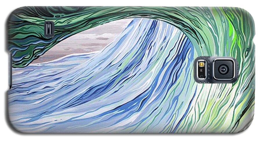 Surf Art Galaxy S5 Case featuring the painting Wrap Around by William Love