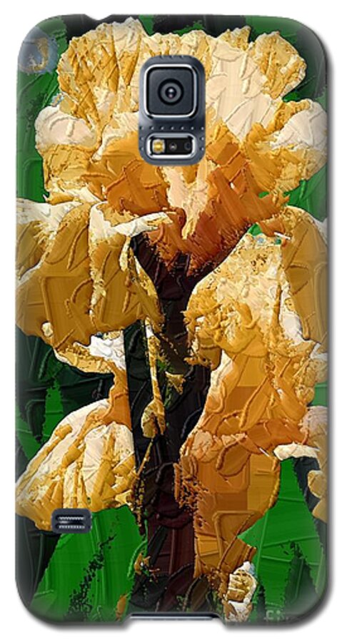 Diane Berry Galaxy S5 Case featuring the painting Yellow Iris by Diane E Berry